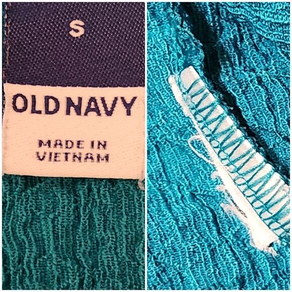 🔺️Old Navy Teal Square Neck Textured Sleeveless Top Small - Picture 11 of 11